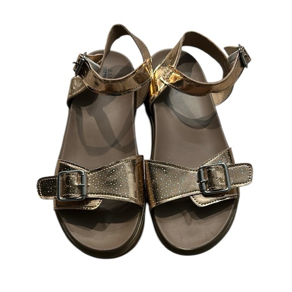 Badgley Mischka little girls glitter sandals size 4 - Picture 1 of 7